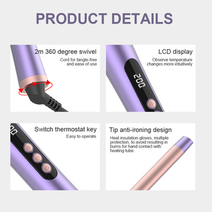 Lisseur et bigoudi professionnel en céramique, <span class=keywords><strong>fer</strong></span> <span class=keywords><strong>à</strong></span> friser ondulé <span class=keywords><strong>à</strong></span> chauffage rapide PCT - Product Image 5