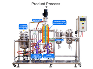 Film essuyé Distillation moléculaire La technologie avancée d'évaporation de film gère efficacement les résines végétales visqueuses - Product Image 5