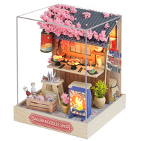 Casa de Madera en Miniatura, Nuevo Modelo Happy Pavilion, Juguete de Ensamblaje Hecho a Mano, Casa Pequeña, Regalo Creativo de Cumpleaños, 17x15x5.5cm, para Todas las Edades