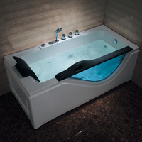 Baignoire intérieure moderne Jakuzzi en acrylique Baignoire d'hydromassage en fibre de verre Double Whirlpool Jaccuzi Spa Baignoire