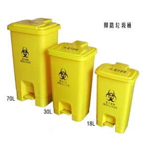 Contenedor de Residuos Médicos de 40L con Pedal Rectangular de PP para Uso en Interiores y Exteriores - Product Image 5