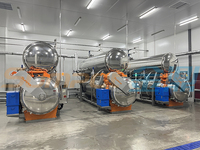 Autoclave de stérilisation industrielle pour pattes de poulet braisées et produits avicoles emballés sous vide