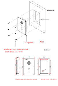 KNTECH KNZD-09 Teléfono con Cable de Acero Inoxidable Resistente a <span class=keywords><strong>la</strong></span> Intemperie, Intercomunicador con Manos Libres para Uso en Ascensores, Hospitales y Empresas Industriales - Product Image 6