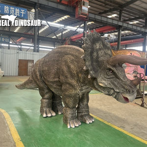 Parc aventure réaliste <span class=keywords><strong>triceratops</strong></span> dinosaure costume pour deux interprète - Product Image 1