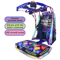 Équipement de divertissement intérieur, machine à danser à cinq générations, machine de jeu d'arcade à pièces, détection de mouvement, construction métallique
