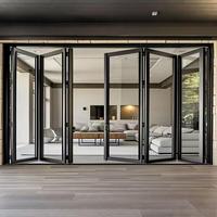 Ventana Plegable de Aluminio Resistente a Huracanes, Ventanas Plegables de Vidrio Doble, Precio por Pedido al por Mayor
