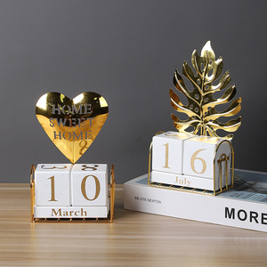 Mystic Arts Wooden Cube Perpetual <b>Calendar</b> With Flip Dates Modern Desktop Decoration For Home Office - Product Image 2