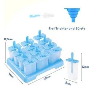 Ensemble de moules à glaçons pour usage domestique, en plastique de qualité alimentaire, moules à glaçons à 12 cavités, comprenant un plateau et des bâtonnets - Product Image 6