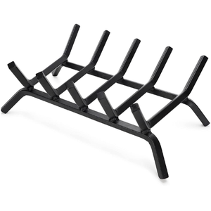 Griglia <span class=keywords><strong>per</strong></span> Camino Nera da Interno, Supporto <span class=keywords><strong>per</strong></span> Legna da Ardere <span class=keywords><strong>per</strong></span> Stufa a Legna - Product Image 1