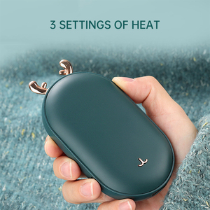 Cadeau chaud Mini mignon hiver 5200mAh voyage Powerbank Portable réutilisable dessin animé poche Double face chauffage USB chauffe-main plus chaud - Product Image 3