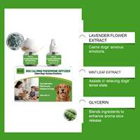 Kit diffuseur apaisant premium pour chien, recharge 48 ml, pour soulager l'anxiété, réduire les aboiements et l'agressivité - Utilisation en salon