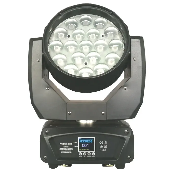 מכירה לוהטת Led 19*15w RGBW 4-in-1 קרן לשטוף זום הזזת ראש לשטוף שלב תאורה