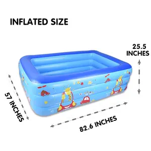 Sunshine piscina infantil de inflar, 82 polegadas, para piscina, grande, pvc, plástico para adultos, piscina, portas em estoque