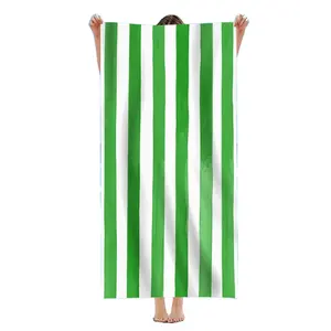 Factory Swim Beachtowel Stripe Picnic Travel Shawl Microfiber Beach Towel Printed Stripe for Bath Summer Adult Sports 2024