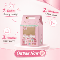 Boîte créative à fenêtre en forme de caleçon avec poignée découpée, impression personnalisée, thème machine à griffes pour bonbons gélifiés, friandises alimentaires, cadeaux de fête pour enfants
