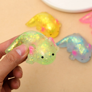 Jouets de décompression TPR Maltose Salamander Glitter Aurora Squishy à rebond lent, cadeau promotionnel très demandé pour enfants et adultes - Product Image 2