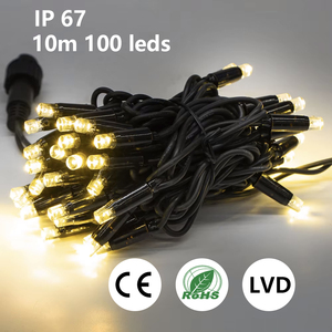 Guirnalda de Luces LED con Cable de Goma IP65, Impermeable, para Exteriores, Decoración de Jardín, Fiestas, Navidad - Product Image 1
