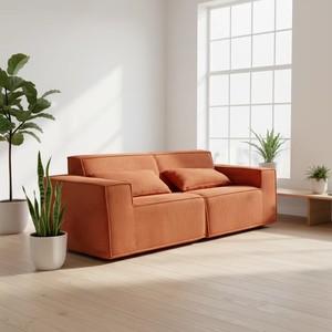 <span class=keywords><strong>Canapé</strong></span> d'angle convertible 3 places en <span class=keywords><strong>tissu</strong></span> velours côtelé, rembourré en mousse pleine, idéal pour salon - Nouveauté promotionnelle - Product Image 5