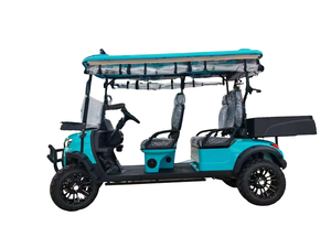 Voiturette de golf semi-automatique 4 places et véhicule de tourisme, ensemble complet avec 6 batteries 100 Ah, paniers de chargement avant/arrière, et rideau de pluie - Product Image 6