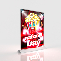 Boîte à lumière de table LED, éclairage arrière, affichage lumineux, panneau acrylique, cadre en aluminium, boîte à lumière publicitaire