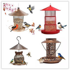 Fujian gemaakte tuinbalkon Amerikaanse landelijke vintage smeedijzeren vogelvoeder met nest voor ophanging in villa binnenplaats - Product Image 2