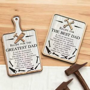 Wooden Wall Signs <b>Framed</b> Dad Grandpa Recipe Home Decoration Rustic Style 2Pcs Father's Day Gift - Product Image 2