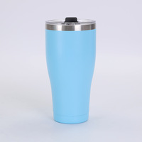 Gobelet de voiture isotherme double paroi en acier inoxydable 304 de qualité alimentaire, 20 oz, forme cintrée, pour cadeaux d'affaires américains transfrontaliers