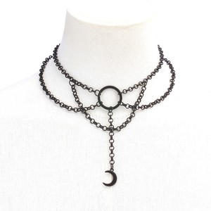Collar gótico de telaraña en capas de aleación de zinc para mujer, joyería de fiesta, diseño geométrico de insecto, colgante de cadena de múltiples hilos - Product Image 5