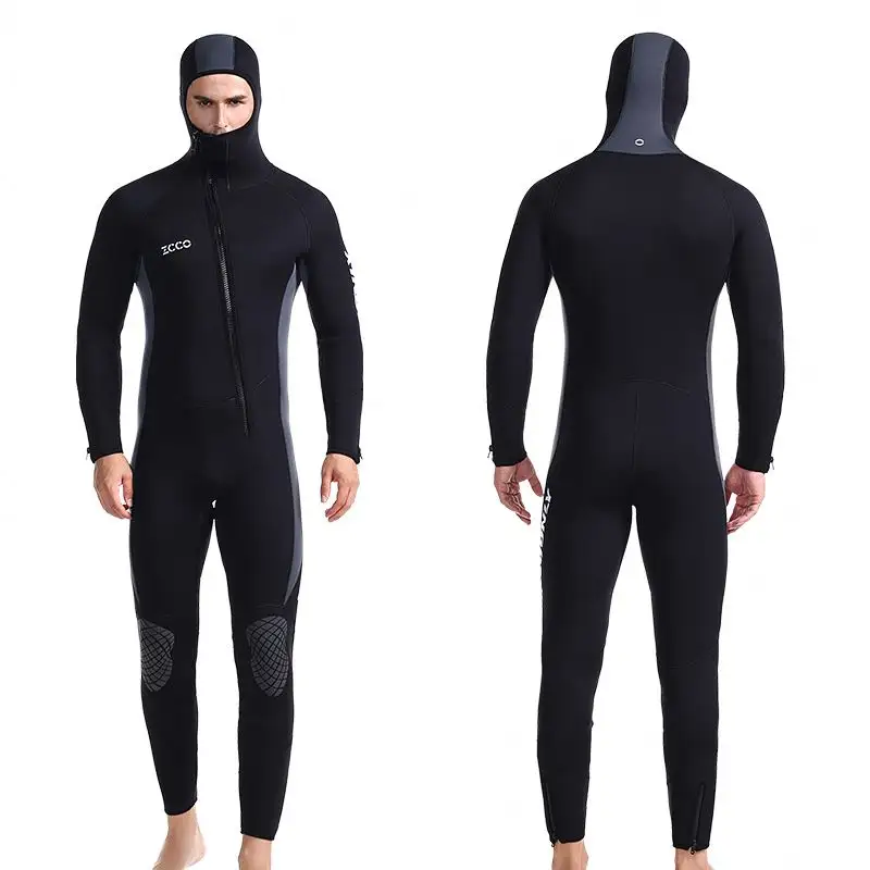 Pakaian Selam 5MM Setelan Basah Wanita Neoprene Setelan Basah Bertudung Kustom Pria Pakaian Selam Seksi Harga Wetsuit Neoprene Wanita Wetsuit