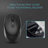 M107 OEM USB 2.4G dan BT Dual Mode Gaming Mouse Bertenaga Baterai 3D Ergonomis Mouse Optik untuk Komputer Laptop