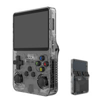 Konsol Game Genggam Retro Transparan Desain Grosir Portabel R36s 64G, Permainan Klasik, Layar 3.5 Inci