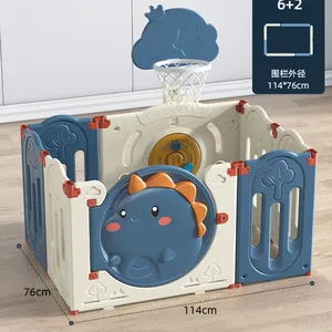 Vendita calda box Fence Baby Play pieghevole Indoor kids Plastic set completi Corrales Para Bebes box con scivolo e altalena