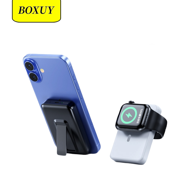 Mini Magnetic Wireless 15W With Stand Portable Charger 22.5W PD Fast Charging Battery Pack Power Bank 10000mAh for Apple Watch
