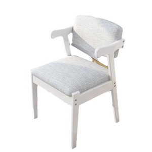 Chaise de salle à manger en bois massif rembourrée 43x50x77cm pour la maison, la chambre et le bureau - Product Image 3