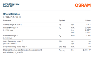 Best Price OSRAMs GW CSSRM2.CM-M5M7-XX55-1 OSLON Square Nature White 4000K Light <b>Led</b> Chip - Product Image 5