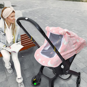 Housse de siège <span class=keywords><strong>auto</strong></span> bébé V261 personnalisée pour l'hiver, luminescente dans le noir, chaude, avec fenêtre transparente et fermeture éclair - Product Image 4