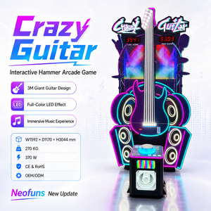 Neofuns Crazy Guitar, Gioco Arcade con Martello Gigante da 3 Metri, Certificato CE ROHS, Macchina da Divertimento con LED a Colori per FEC - Product Image 1