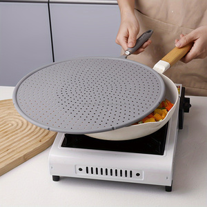 Alas pendingin pelindung cipratan minyak layar percikan silikon tahan panas aman untuk makanan dengan papan saringan masak - Product Image 3