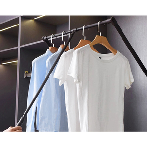 Garde-robe Réglable En Aluminium Ascenseur Rack <span class=keywords><strong>Silence</strong></span> Tampon Rail Tige De Placard Vestiaire Cintres Levage Tige De Placard Pull Down - Product Image 6