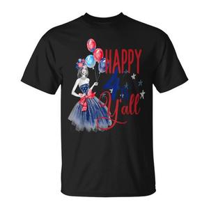 Camiseta Happy 4th Y'All July Fourth, camiseta Glam Sexy Girly Bestie - Product Image 1