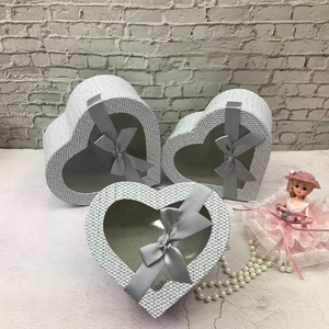 Caja de dulces con logotipo personalizado, caja de cartón de lujo con forma de corazón, 3 Cajas de Regalo - Product Image 4