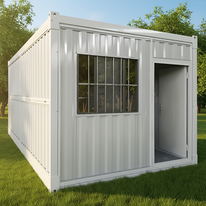Maison conteneur pliable en acier, moderne, préfabriquée, portable, mini, modulaire, économique, avec design extensible, pour usage hôtelier ou comme salon. - Product Image 1