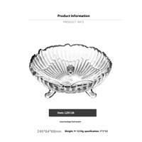 Hxglass Grande Taille Moderne Style Européen Gravure Assiette De Fruits Plateau Creative Verre Bonbons Pot Cristal Table Basse Plante De Fruits