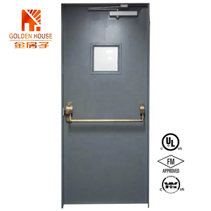<span class=keywords><strong>Porta</strong></span> Antincendio Moderna a <span class=keywords><strong>Battente</strong></span> Singolo in Acciaio <span class=keywords><strong>Grigio</strong></span> con Barra Antipanico, Certificata e Resistente al Fuoco, con 5 Anni di Garanzia per Uso Commerciale - Product Image 4