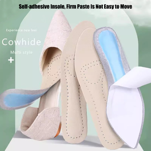 Semelles auto-adhésives en cuir pour femmes, sandales à talons hauts, antidérapantes, respirantes, absorbant la transpiration, coussinets pour chaussures - Product Image 3