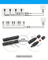Connecteur solaire 50A 1500V DC IP68 étanche compatible MC4 pour panneau PV, connecteur mâle-femelle