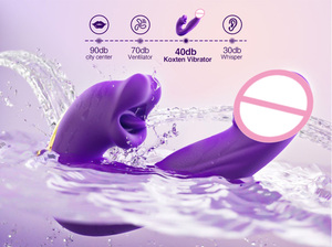 Vibrateur lapin 3-en-1 silencieux, 7 vitesses télescopiques, 7 modes de vibration, 5 modes de stimulation, étanche IPX7, jouet sexuel pour femmes - Product Image 4