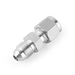 Swagelok type fittings 316 stainless steel compression twin ferrules gaugeable tube fittings 37 degree AN Fitting