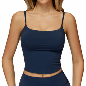 Zechuang Soutien-gorge de sport pour femme, col carré, dos nu, avec coussinets, coupe ajustée, pour le yoga, la course et le fitness, Collection Automne 2025 - Product Image 1