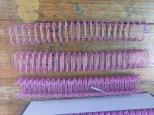 Filo o legante 1 pollice 2:1 passo 25.4mm filo rosa o rilegatrice doppio filo spirale - Product Image 6